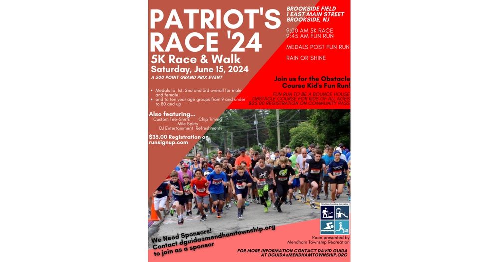 Mendham's Annual Patriot's Race 5K - 2025