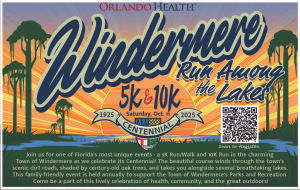 2025 Town of Windermere Centennial Celebration Orlando Health 5K/10K Run Among the Lakes