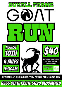 Duvall Farms Goat Run 4 Mile Run