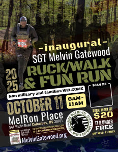 Inaugural Sgt Melvin Gatewood 2025 Ruck/Walk & Fun Run