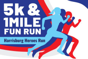 Harrisburg Heroes Run 5k,1mi walk/run, mini FREE Color Dash