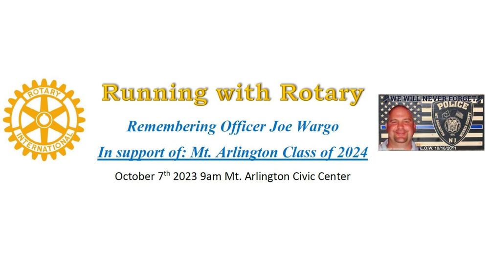 Running With Rotary Remembering Officer Joe Wargo Run for our 8th Grade!