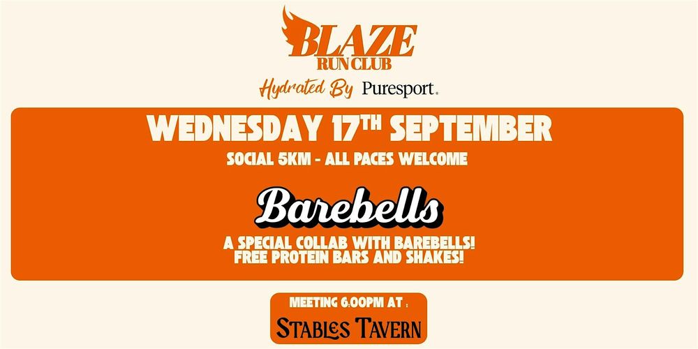 Blaze Run Club x Barebells Collab - Manchester