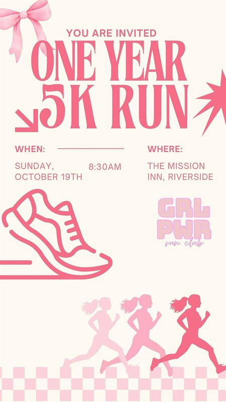 Grl Pwr Run Club 1 year 5k