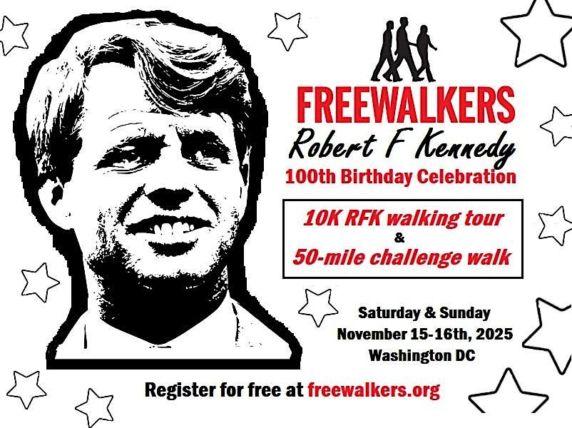 50-mile Robert F Kennedy 100th Birthday Walking Challenge (Washington DC)