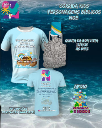 CORRIDA KIDS PERSONAGENS BIBLICOS NOÉ