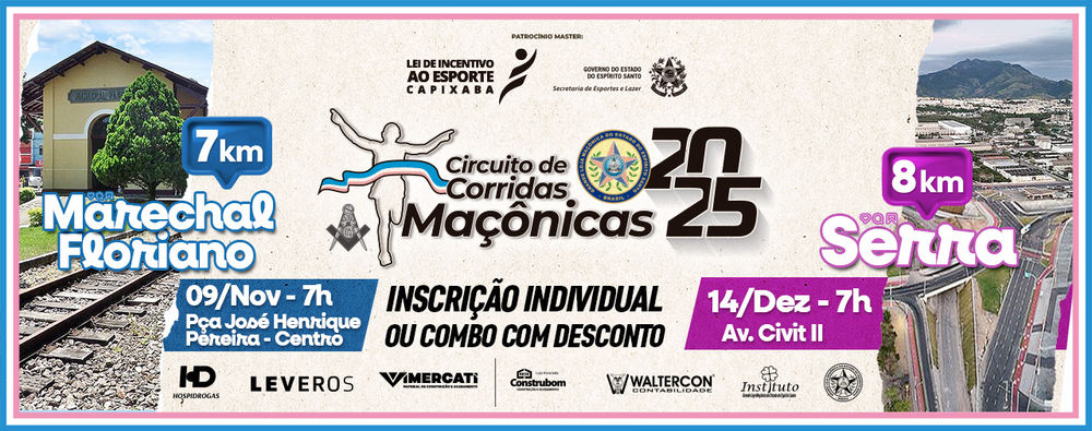 CORRIDA MAÇÔNICA DE MARECHAL FLORIANO E SERRA