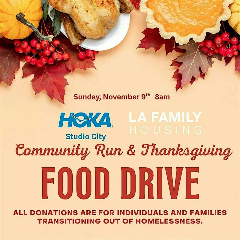 HOKA Studio City Community Run + Thanksgiving Food Drive