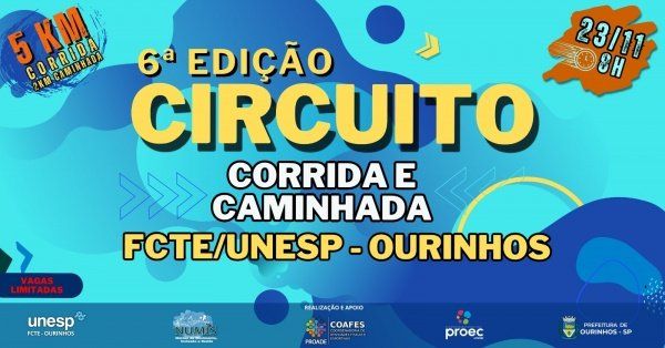 6ª Edição - Circuito Unesp de Corrida e Caminhada: FCTE/PMO 2025