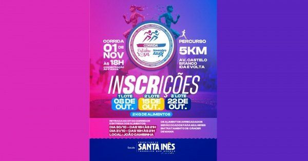 CORRIDA OUTUBRO ROSA E NOVEMBRO AZUL