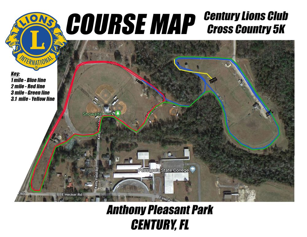 CENTURY LIONS CLUB CROSS COUNTRY 5K RUN