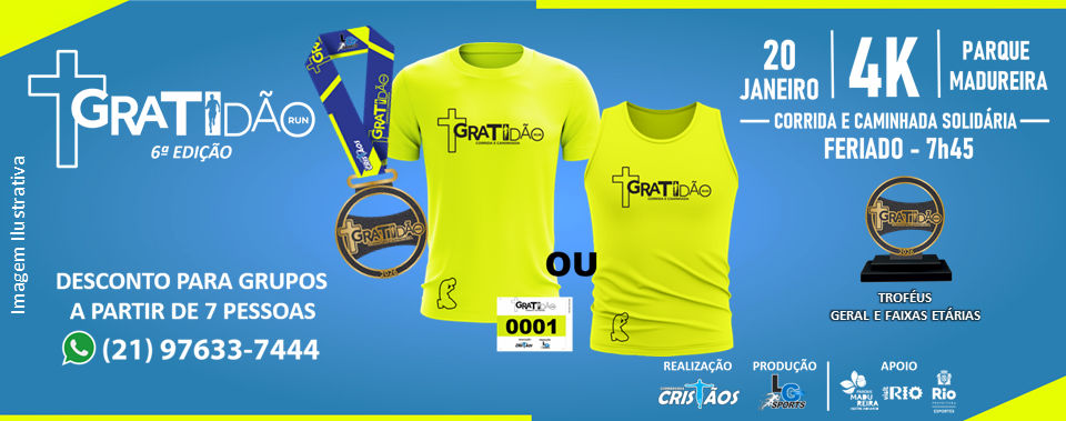 6ª GRATIDÃO RUN 4K - CORRIDA E CAMINHADA SOLIDÁRIA