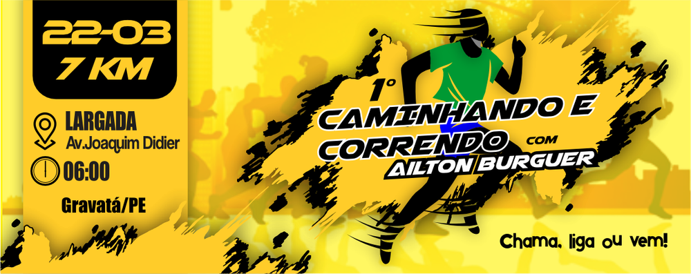1º CAMINHANDO E CORRENDO COM AILTON BURGUER