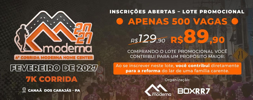 4ª CORRIDA MODERNA HOME CENTER - 7KM