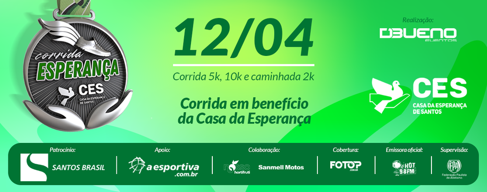 CORRIDA ESPERANÇA 2026 – CORRIDA 5K E 10K E CAMINHADA 2K