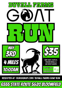 Duvall Farms Goat Run 4 Mile Run/ Walk