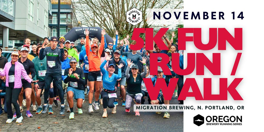 5k Beer Run - Migration Brewing | 2026 OR Brewery Running Series