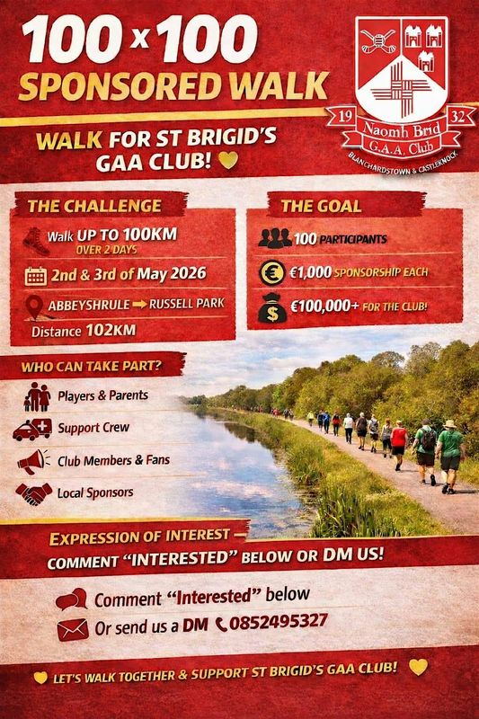 St Brigids GAA 100KM Sponsored Walk