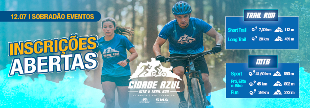 CORRIDA MTB CIDADE AZUL E CORRIDA TRAIL RUN