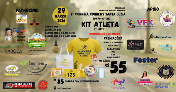 2ª CORRIDA RUNNERS SANTA LUZIA - EDIÇÃO OUTONO 2026