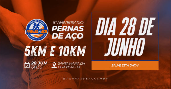 5º aniversário Pernas de Aço