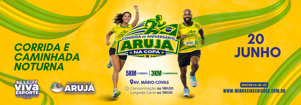 CORRIDA E CAMINHADA DE ANIVERSARIO ARUJA NA COPA
