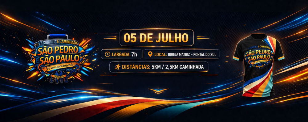 1ª CORRIDA e CAMINHADA SÃO PEDRO E SÃO PAULO