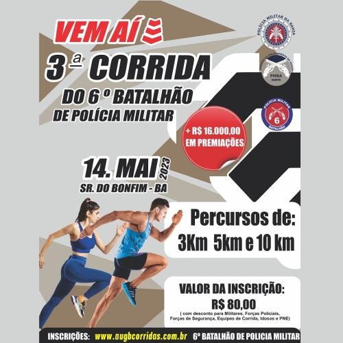 3ª Corrida Rústica Do 6º Batalhão Da Policia Militar