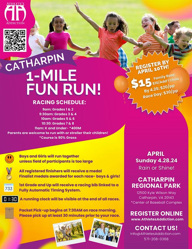 Catharpin 1-Mile Fun Run: April 28, 2024