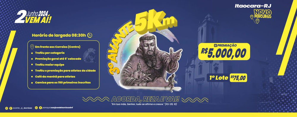 3º AVANTE 5K SÃO JOSE DE LEONISSA