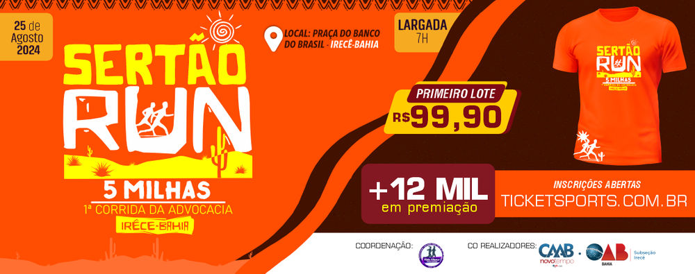 SERTÃO RUN (IRECÊ 5 MILHAS) 1ª CORRIDA DA ADVOCACIA