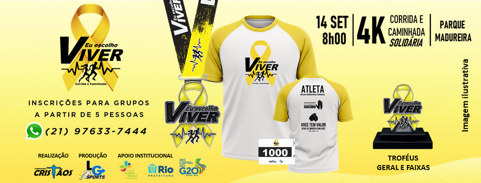 EU ESCOLHO VIVER SOLIDÁRIA - 3ª EDIÇÃO - corrida e caminhada