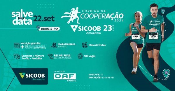 1ª CORRIDA DA COOPERAÇÃO SICOOB AMAZÔNIA 2024. 5K - 10K.