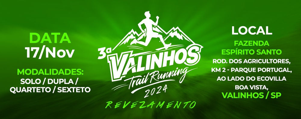 3º VALINHOS TRAIL RUNNING - REVEZAMENTO
