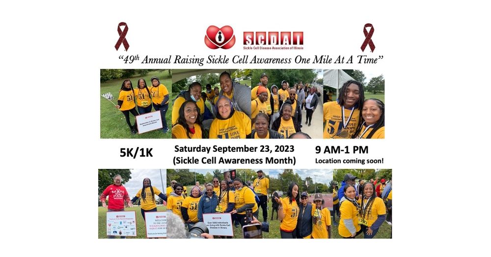 Sickle Cell Disease Association of Illinois (SCDAI) 50th Annual 5K/1K Walk, Jog or Bike for a Cure!