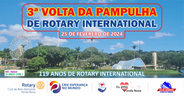 3ª Volta da Pampulha de Rotary International - Crie Esperança no mundo.