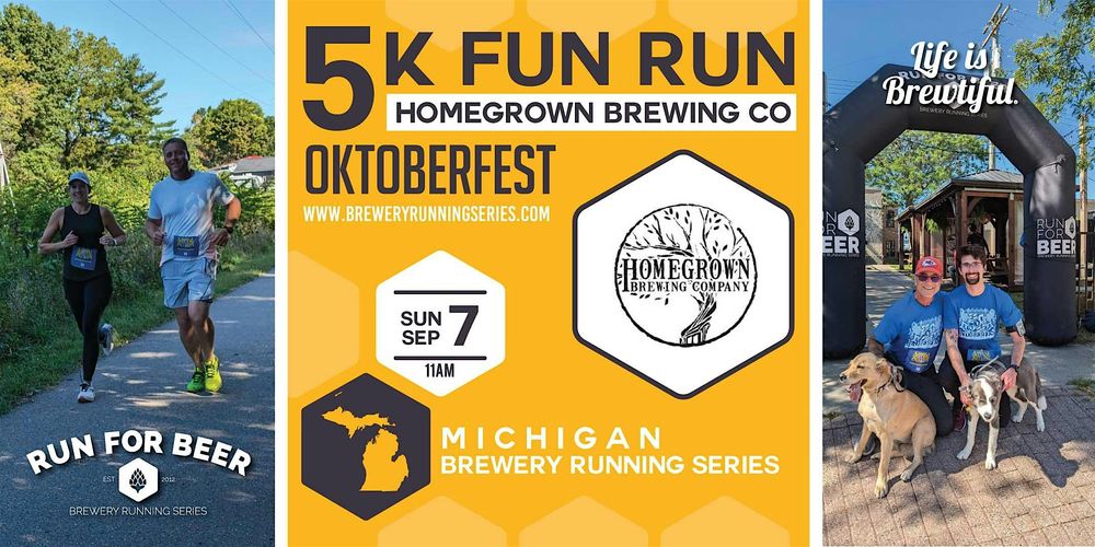 5k Beer Run x Oktoberfest x Homegrown| 2025 Michigan Brewery Running Series