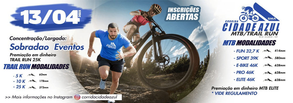 Corrida SMA MTB Cidade Azul e Corrida Trail Run