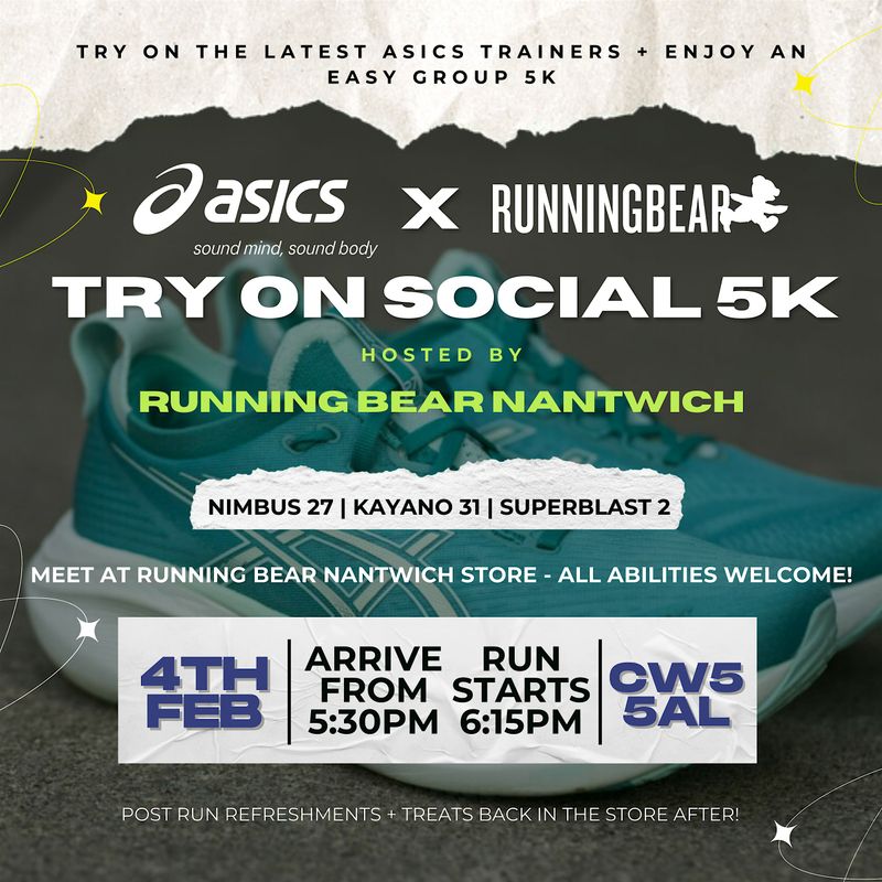 Running Bear Nantwich x Asics Try-On Community 5K