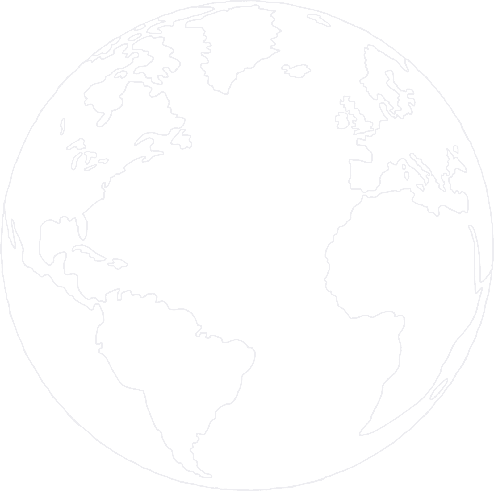 A silhouette of a globe