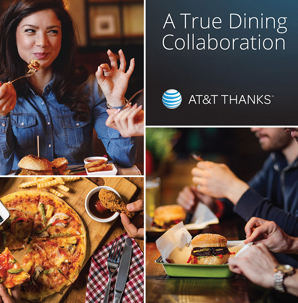 An AT&T Dining Collaboration campaign poster