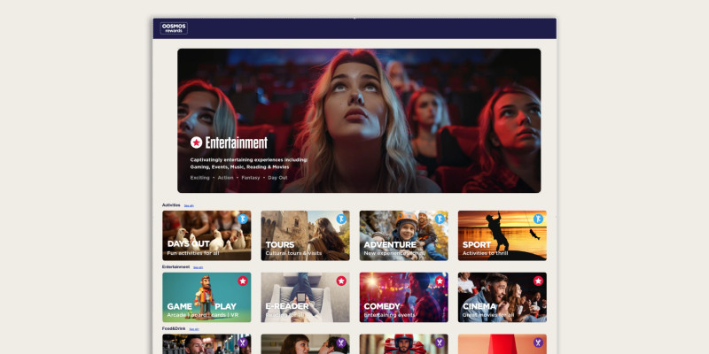 A Cosmos rewards screen showing all the reward promotions available