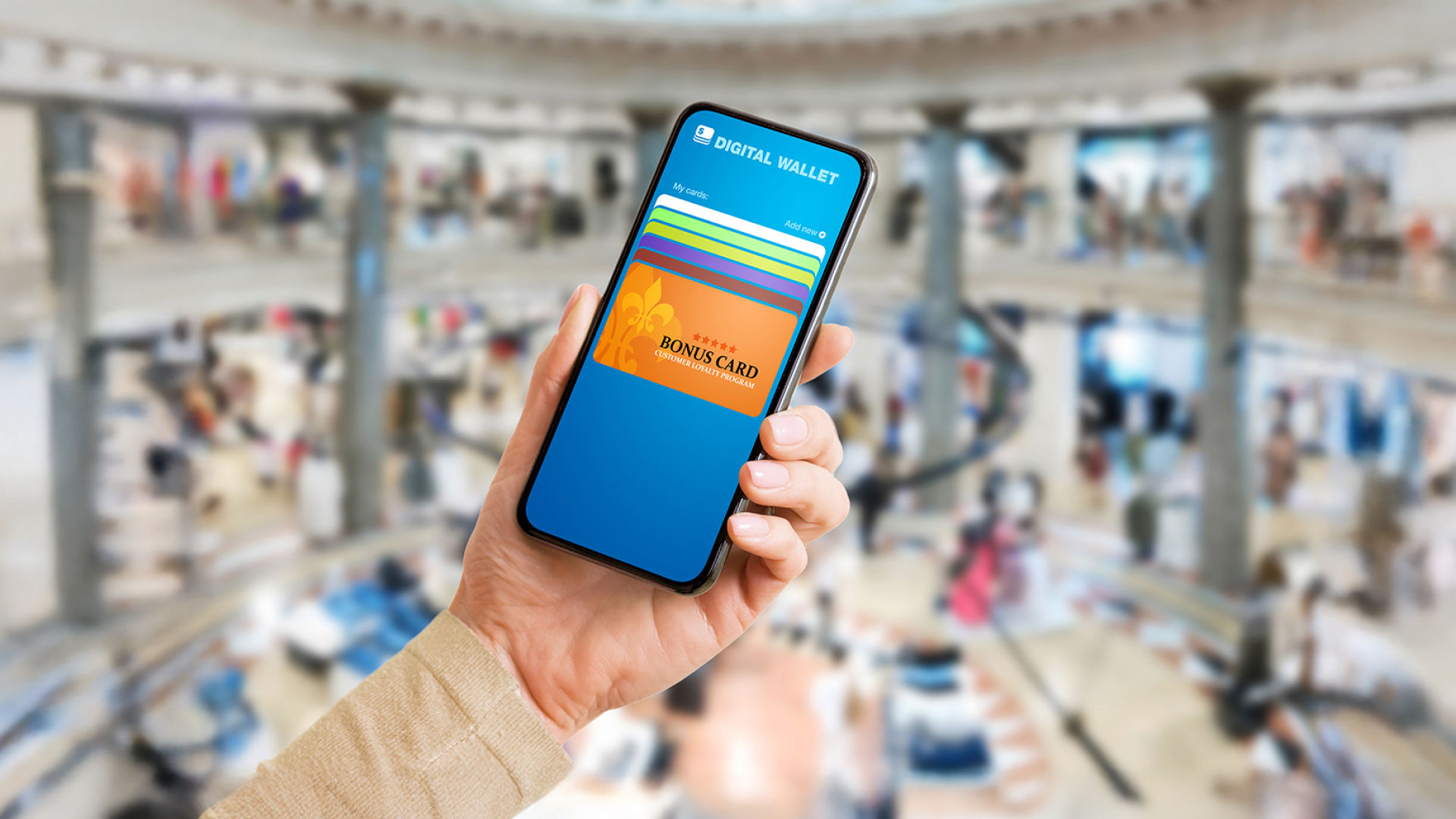 Smiling woman looking at her phone