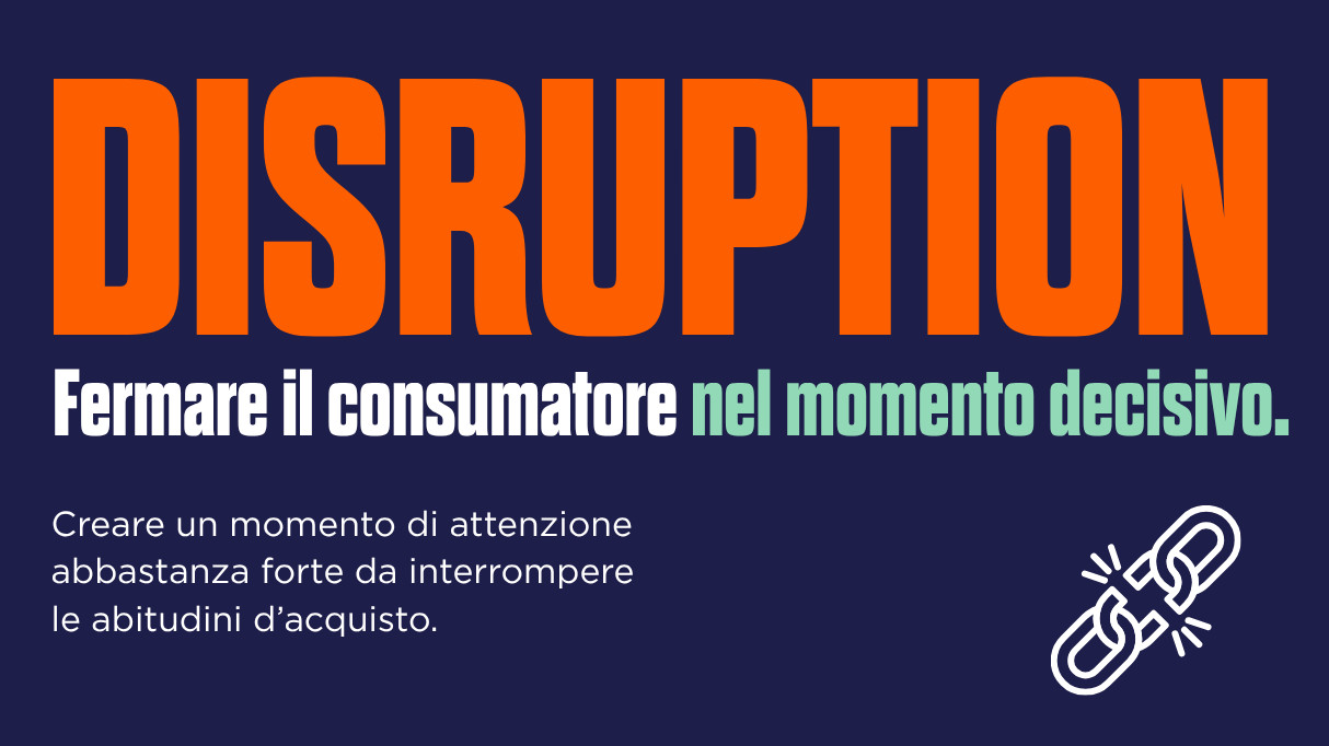Visual dedicato alla DISRUPTION