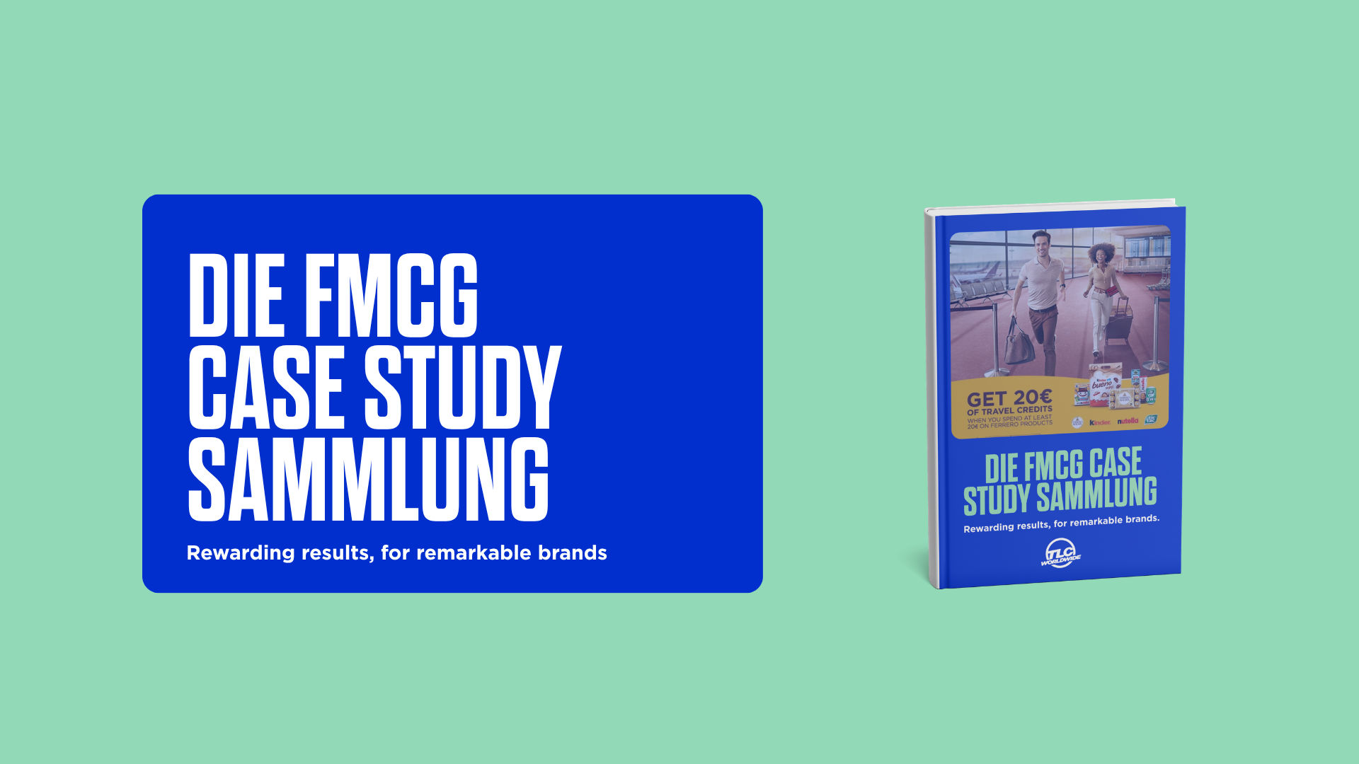 Eine Werbegrafik mit einem Buch mit dem Titel „Die FMCG Case Study Collection“ und dem Untertitel „Belohnende Ergebnisse für bemerkenswerte Marken“.