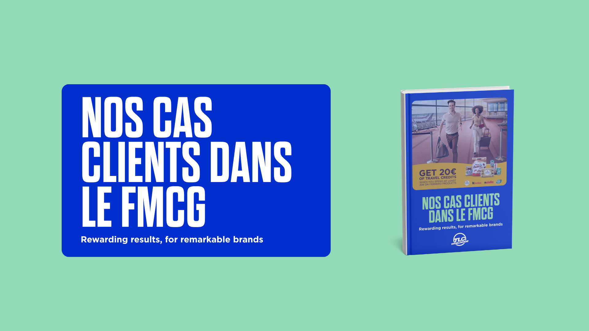 Un visuel promotionnel présentant un livre intitulé « La Collection de Cas d’Étude FMCG » avec le sous-titre « Des résultats gratifiants pour des marques remarquables ».