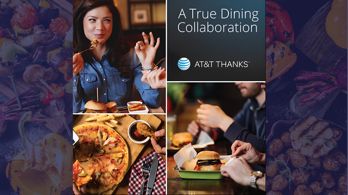 Graphic of AT&amp;T a true dining collaboration
