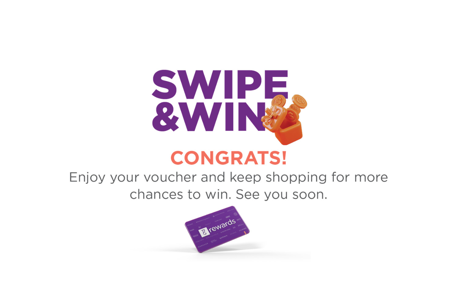 Promotional image for a chance to win a $100 gift card by swiping