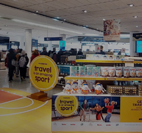 A Ferrero promotion being showcased in a store