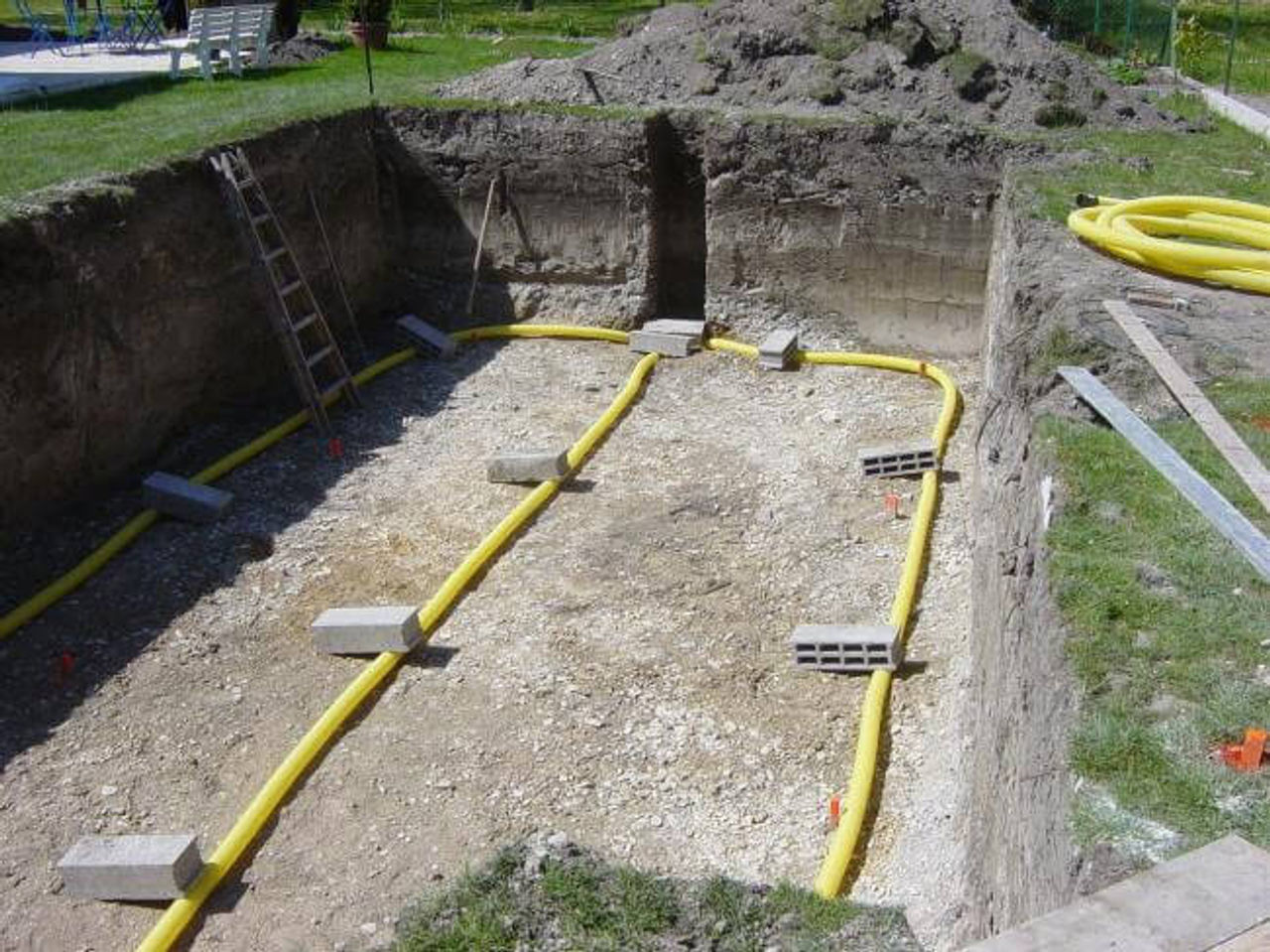 Drainage piscine - étape de la construction de piscine - Aquanov